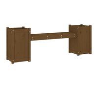 Berkfield Rustic Planter Bench Honey Brown 180X36X63 Cm Solid Wood Pine