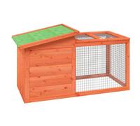 Berkfield Rustic Rabbit Hutch Brown 100.5X54X55 Cm Solid Wood Pine