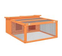 Berkfield Rustic Rabbit Hutch Brown 117.5X97X47.5 Cm Solid Wood Pine