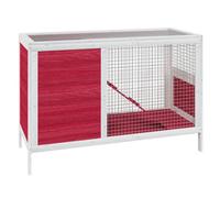 Berkfield Rustic Rabbit Hutch Red 103X44X69.5 Cm Solid Wood Pine