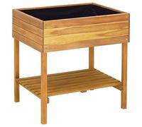 Berkfield Rustic Raised Garden Planter 78.5X58.5X78.5 Cm Solid Acacia Wood