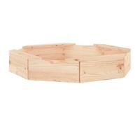Berkfield Rustic Sandbox With Seats Octagon Solid Wood Pine