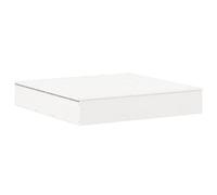 Berkfield Rustic Sandpit With Cover White 111X111X19.5 Cm Solid Wood Pine
