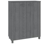 Berkfield Rustic Shoe Cabinet Dark Grey 85X40X108 Cm Solid Wood Pine