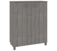 Berkfield Rustic Shoe Cabinet Light Grey 85X40X108 Cm Solid Wood Pine