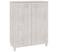 Berkfield Rustic Shoe Cabinet White 85X40X108 Cm Solid Wood Pine