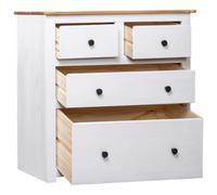 Berkfield Rustic Sideboard White 80X40X83 Cm Pinewood Panama Range