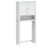 Berkfield Rustic Washing Machine Cabinet Berg White 76X27X164.5 Cm Solid Wood