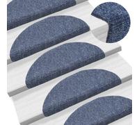 Berkfield Self-Adhesive Stair Mats 5 Pcs Blue 56X17X3 Cm Needle Punch