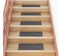 Berkfield Self-Adhesive Stair Mats Rectangular 15 Pcs 60X25 Cm Grey Brown