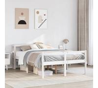 Berkfield Senior Bed With Headboard Without Mattress White 140X200 Cm
