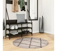 Berkfield Shaggy Rug Pamplona High Pile Modern Beige And Anthracite Size 100 Cm