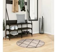 Berkfield Shaggy Rug Pamplona High Pile Modern Beige And Anthracite Size 80 Cm