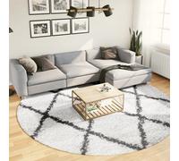 Berkfield Shaggy Rug Pamplona High Pile Modern Cream And Black Size 280 Cm