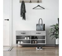 Berkfield Shoe Bench Concrete Grey 102X35X55 Cm Engineered Wood