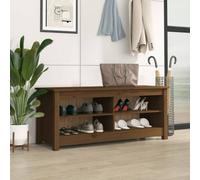 Berkfield Shoe Bench Honey Brown 110X38X45.5 Cm Solid Wood Pine