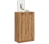 Berkfield Shoe Cabinet Artisian Oak 59X35X100.5 Cm Engineered Wood