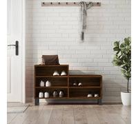 Berkfield Shoe Cabinet Brown Oak 102X36X60 Cm Engineered Wood