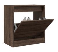 Berkfield Shoe Cabinet Brown Oak 60X34X63.5 Cm Engineered Wood
