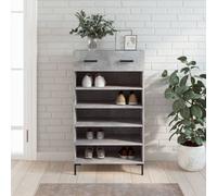 Berkfield Shoe Cabinet Concrete Grey 60X35X105 Cm Engineered Wood