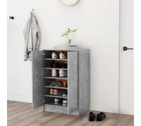 Berkfield Shoe Cabinet Concrete Grey 60X35X92 Cm Engineered Wood