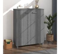 Berkfield Shoe Cabinet Dark Grey 85X40X108 Cm Solid Wood Pine