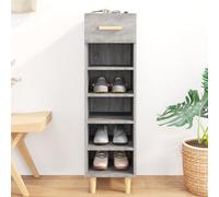 Berkfield Shoe Cabinet Grey Sonoma 30X35X105 Cm Engineered Wood