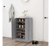 Berkfield Shoe Cabinet Grey Sonoma 60X35X92 Cm Engineered Wood