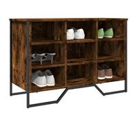 Berkfield Shoe Cabinet Smoked Oak 90X38X61.5 Cm Engineered Wood