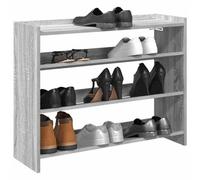 Berkfield Shoe Rack Grey Sonoma 80X25X61.5 Cm Engineered Wood