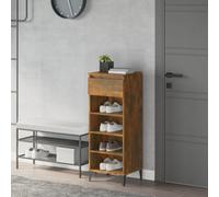 Berkfield Shoe Rack Smoked Oak 40X36X105 Cm Engineered Wood