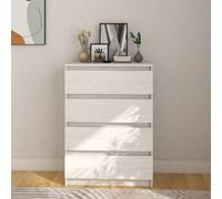 Berkfield Side Cabinet White 60X36X84 Cm Solid Pinewood