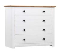 Berkfield Side Cabinet White 80X40X73 Cm Pine Panama Range