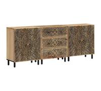 Berkfield Side Cabinets 3 Pcs 60X33X75 Cm Solid Wood Mango