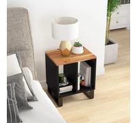Berkfield Side Table 40X31X46 Cm Solid Wood Acacia&engineered Wood