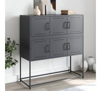 Berkfield Sideboard Anthracite 100.5X39X107 Cm Steel