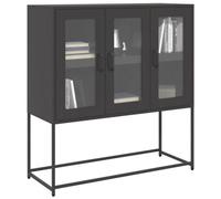 Berkfield Sideboard Black 100.5X39X107 Cm Cold-Rolled Steel