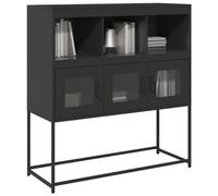 Berkfield Sideboard Black 100.5X39X107 Cm Cold-Rolled Steel
