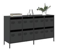 Berkfield Sideboard Black 135X39X73.5 Cm Cold-Rolled Steel