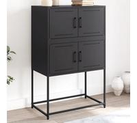 Berkfield Sideboard Black 68.5X38.5X107 Cm Steel