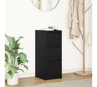 Berkfield Sideboard Black Oak 29.5X34X76 Cm Engineered Wood