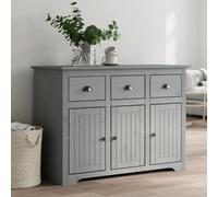 Berkfield Sideboard Bodo Grey 115X43X79.5 Cm Solid Wood Pine