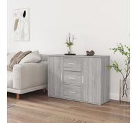 Berkfield Sideboard Grey Sonoma 91X29.5X65 Cm Engineered Wood