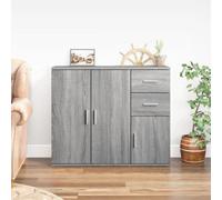 Berkfield Sideboard Grey Sonoma 91X29.5X75 Cm Engineered Wood