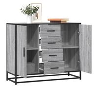 Berkfield Sideboard Grey Sonoma 92X35X76 Cm Engineered Wood
