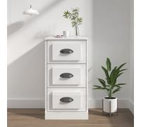 Berkfield Sideboard High Gloss White 36X35.5X67.5 Cm Engineered Wood