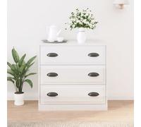 Berkfield Sideboard High Gloss White 70X35.5X67.5 Cm Engineered Wood