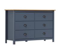Berkfield Sideboard Hill Range Grey 125X40X80 Cm Solid Pine Wood