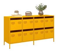 Berkfield Sideboard Mustard Yellow 135X39X73.5 Cm Cold-Rolled Steel
