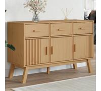 Berkfield Sideboard Olden Brown 114X43X73.5 Cm Solid Wood Pine